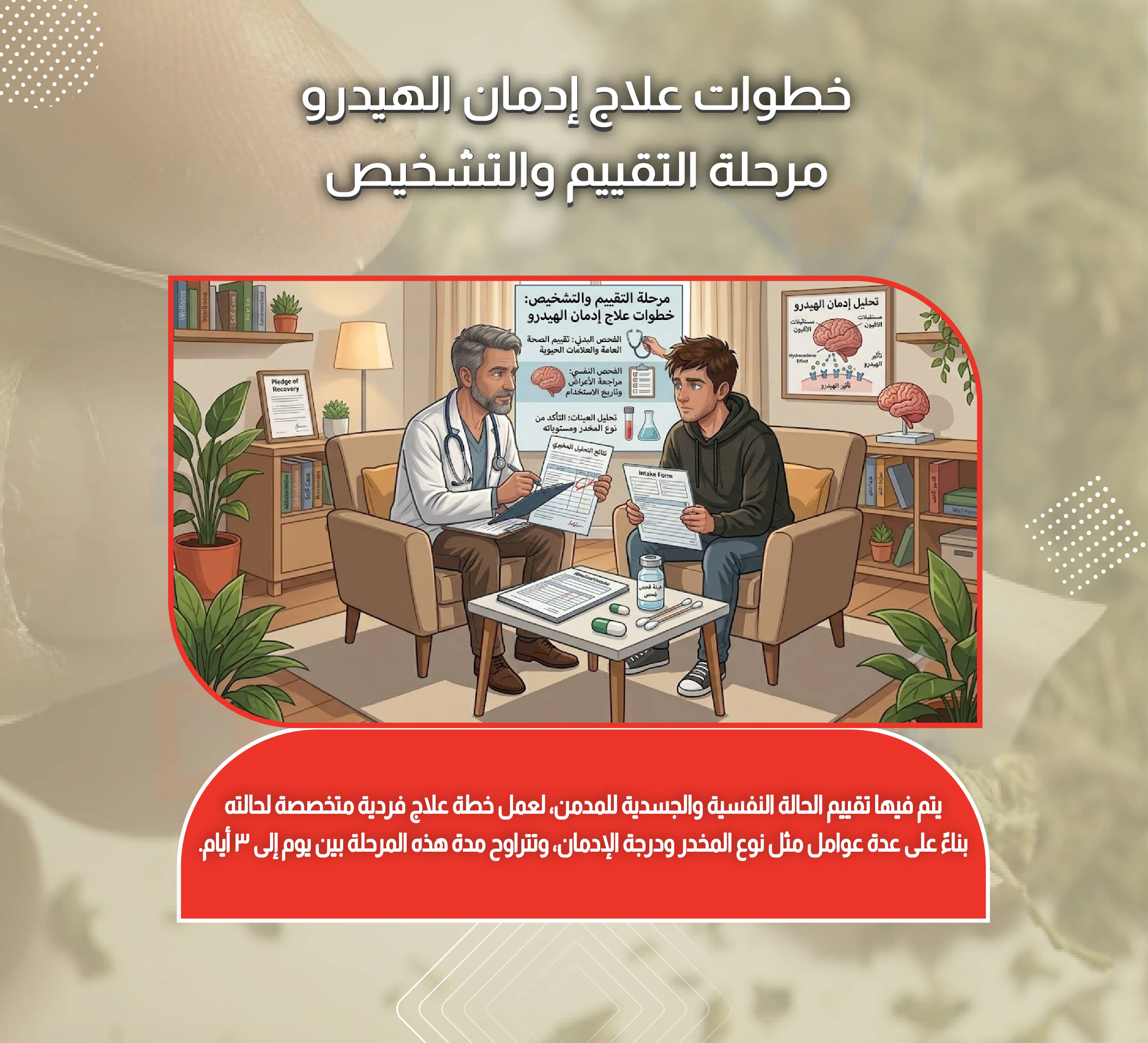 خطوات علاج إدمان الهيدرو مرحلة التقييم والتشخيص